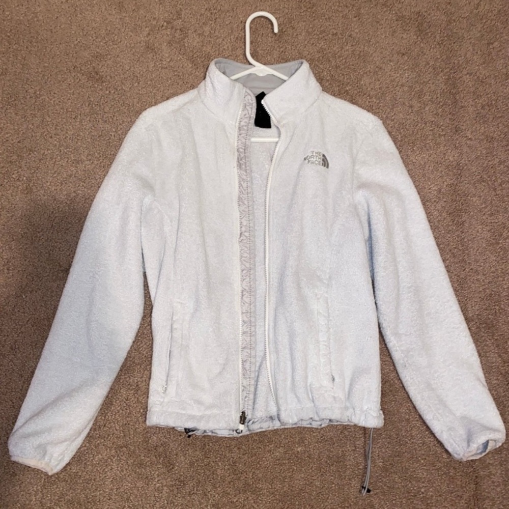 The North Face fuzzy zip up jacket